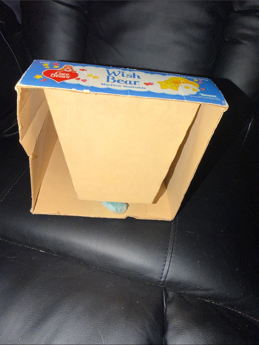 Vintage 1980’s Care Bears Wish Bear Light Blue Plush with Yellow Rainbow Belly - Picture 7 of 7